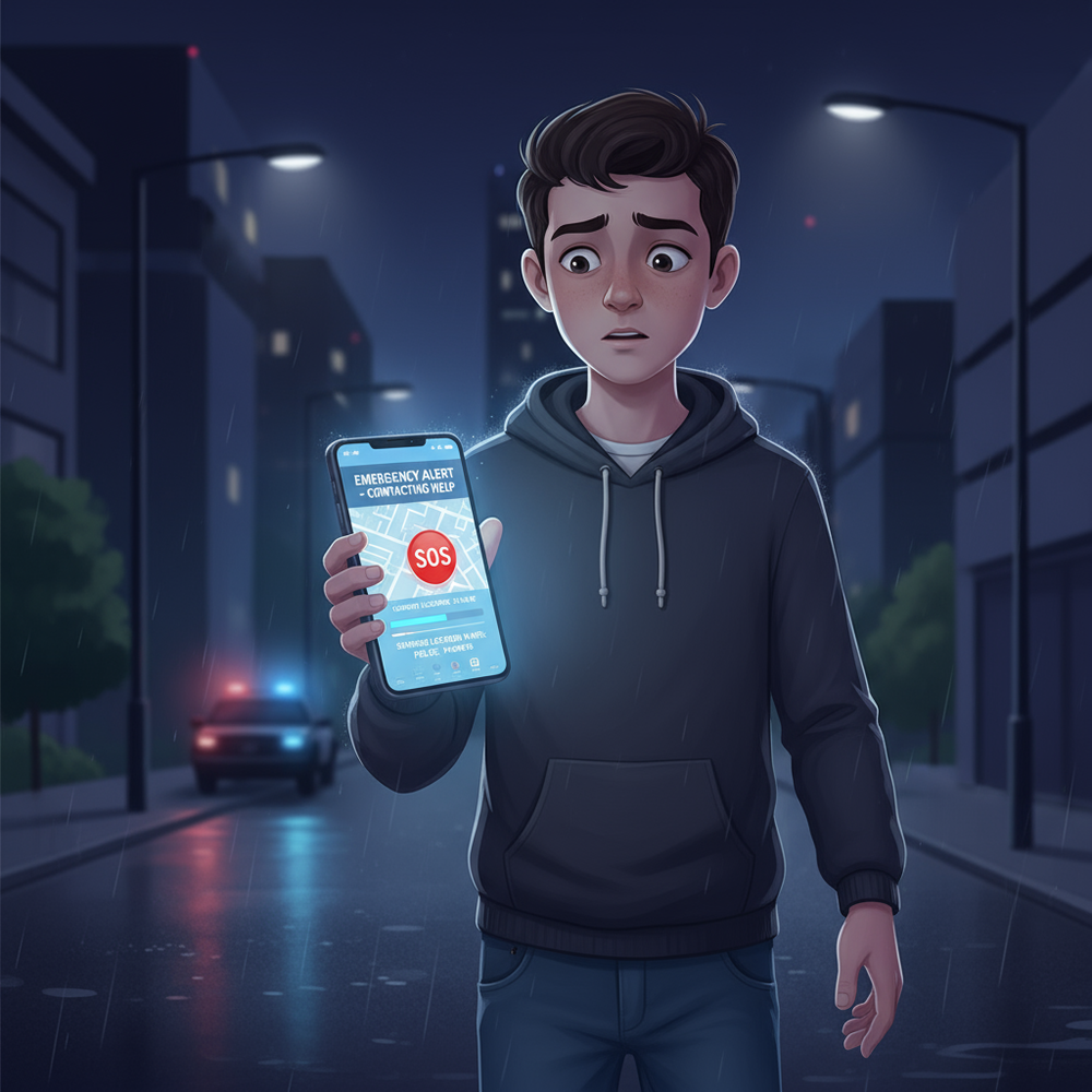 Emergency SOS feature in action